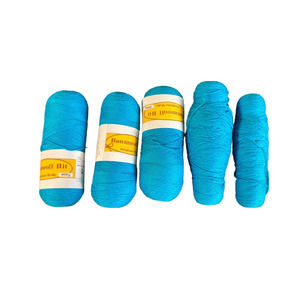 Baumwolle Hit Belgium Wool Yarn Turquoise 100g 3.0-4.0 3 new skeins, 2 partial